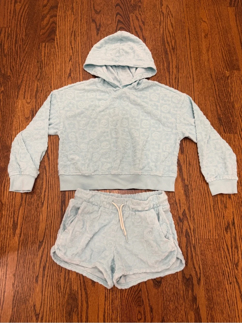 Old Navy Pale Blue Terry Hooded Lounge Set